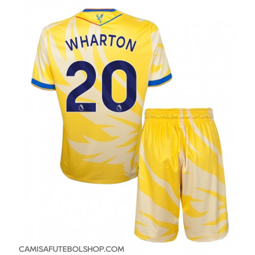 Camisa de time de futebol Crystal Palace Adam Wharton #20 Replicas 2º Equipamento Infantil 2024-25 Manga Curta (+ Calças curtas)